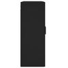 vidaXL Sein&auml;kiinnitett&auml;v&auml; kaappi musta 69,5x34x90 cm tekninen puu