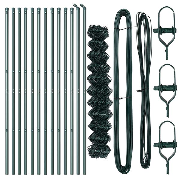 vidaXL Aitalatu Vihre&auml; 25 x 1 m (40 x 40 mm verkko) Ter&auml;s ja PVC