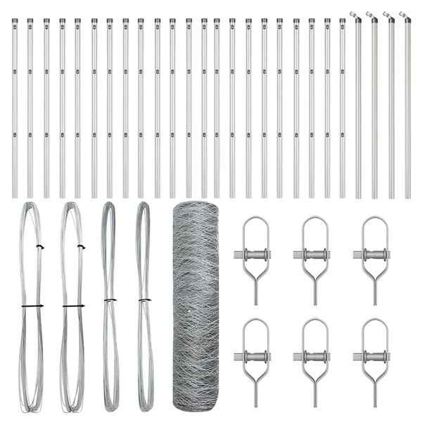 vidaXL Aitalatu Hopea 50 x 0,8 m (50 mm verkko) Ter&auml;s