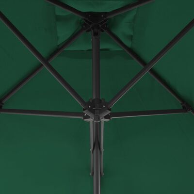 vidaXL Aurinkovarjo terästanko 300 cm vihreä