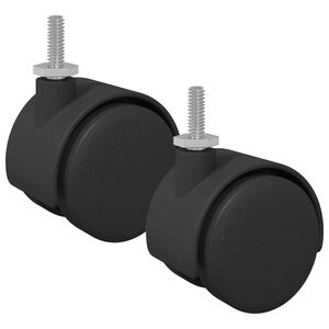 vidaXL Kierre 2 kpl Mustaa ja hopeaa 40,1 x 40,1 x 37,8 mm Rauta ja PP