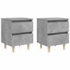 vidaXL Y&ouml;p&ouml;yd&auml;t t&auml;ysm&auml;ntyiset jalat 2 kpl betoninharmaa 40x35x50 cm