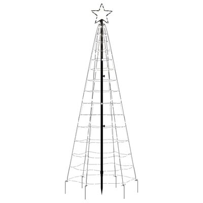 vidaXL Joulukuusi piikeillä 220 kylmän valkoista LED-valoa 180 cm