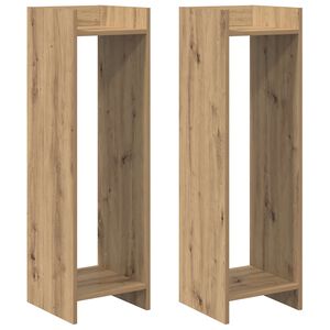 vidaXL Kasviteline Artisan Tammi 30 x 30 x 100 cm K&auml;sitelty puu