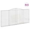 vidaXL Kaarevat kivikorit 15 kpl 400x30x180/200 cm galvanoitu rauta