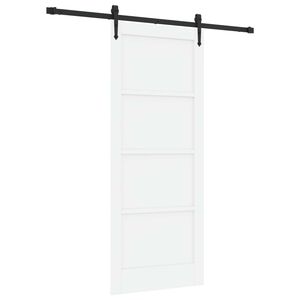vidaXL Liukuovi ORKDAL Valkoinen ja musta 83 x 202 cm T&auml;ysi m&auml;nty