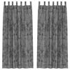 vidaXL Samettiverhot 2 kpl Harmaa 260 x 140 cm Sametti