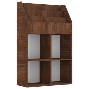 vidaXL Lasten lehtiteline ruskea tammi 71x30x114 cm tekninen puu