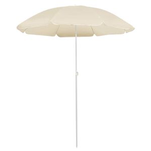 vidaXL Puutarha-aurinkovarjo ter&auml;stolpalla hiekka 180 cm