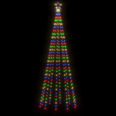 vidaXL Kartio joulukuusi 310 värikästä LED-valoa 100x300 cm