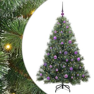 vidaXL Tekojoulukuusi 150 LED-valoilla Vihre&auml; 150 cm PE ja PVC