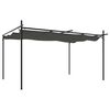 vidaXL Pergola sis&auml;&auml;nvedett&auml;v&auml; katto antrasiitti 395x292x230 cm