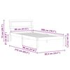 vidaXL Sängyn runko päätyllä Ruskea 80 x 200 cm Massiivinen mänty