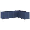 vidaXL Ulkokukkalaatikko sininen harmaa 160x120x53 cm PP