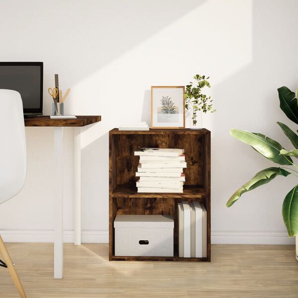 vidaXL Kirjahylly savutammi 60x30x77 cm tekninen puu