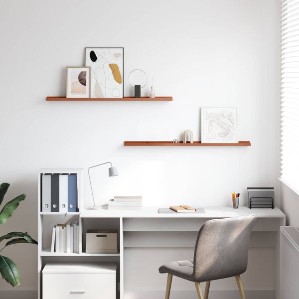 vidaXL Sein&auml;hylly hyllyll&auml; 2 pcs Punainen 100 x 9 x 3 cm Tekninen puu