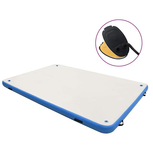 vidaXL T&auml;ytett&auml;v&auml; kelluva lautta sinivalkoinen 300x150x15 cm