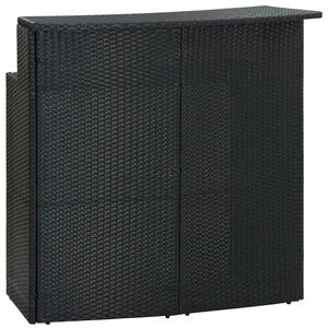 vidaXL Puutarhan baarip&ouml;yt&auml; musta 120x55x110 cm polyrottinki