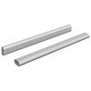vidaXL Kaapintanko 2 kpl Hopea 316 x 15 x 29 mm Alumiiniseos