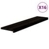 vidaXL Askelmat 16 kpl ruskeanmusta 110x30x2 cm t&auml;ysi tammi