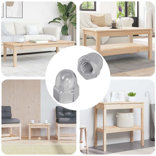 vidaXL P&auml;hkin&auml;puu P&auml;hkin&auml;t 2 pcs Hopea 12,8 x 12,8 x 6,5 cm Ter&auml;s