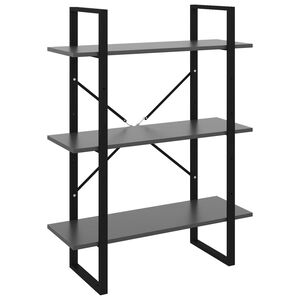 vidaXL Kirjahylly harmaa 80x30x105 cm tekninen puu