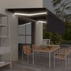 vidaXL Manuaalisesti kelattava markiisi verho/LED 5x3 m antrasiitti