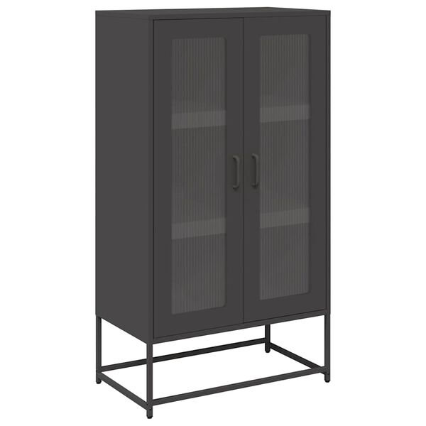 vidaXL Highboard Musta 68x39x123 cm Teräs