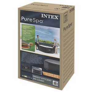 INTEX Spa-kansi Tummanharmaa 180 x 180 cm PVC ja PU