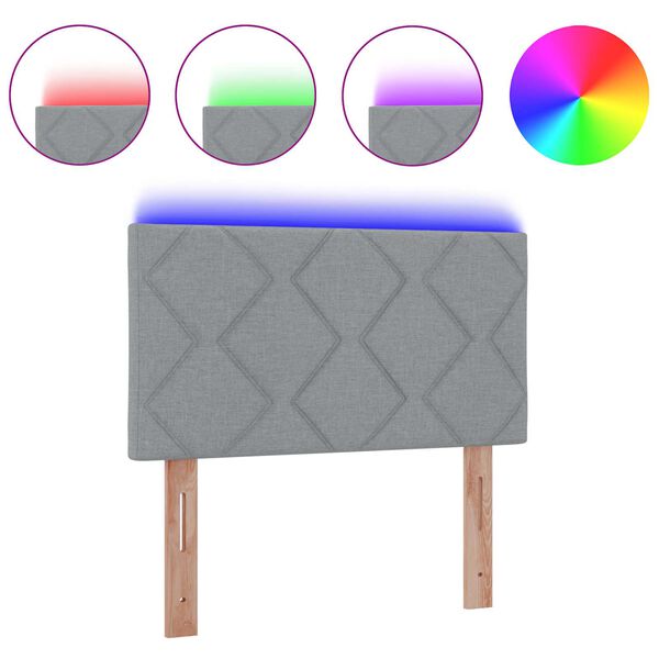 vidaXL P&auml;&auml;tylevy LED -nauhavalot p&auml;&auml;tyll&auml; Vaaleanharmaa 90 cm kangas