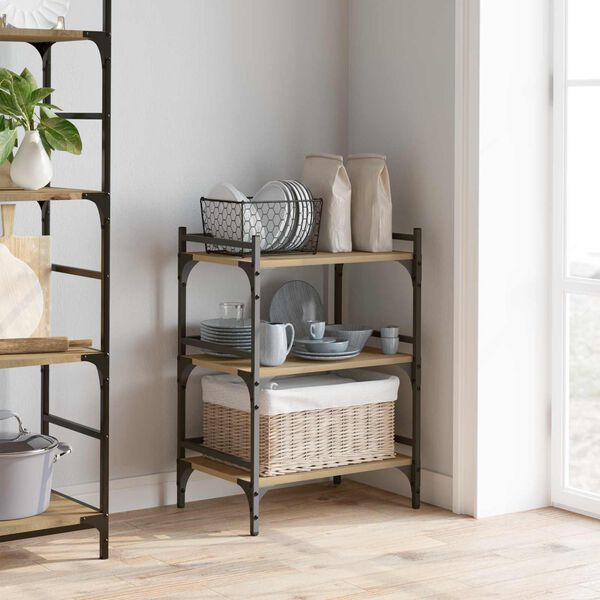 vidaXL Keitti&ouml;vaunu Artisan tammi 50 x 35 x 75.5 cm Tekninen puu