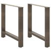 vidaXL Ruokap&ouml;yd&auml;n jalat, luonnonv&auml;rinen ter&auml;s, 2 kpl, 80 x (72-73) cm, ter&auml;s