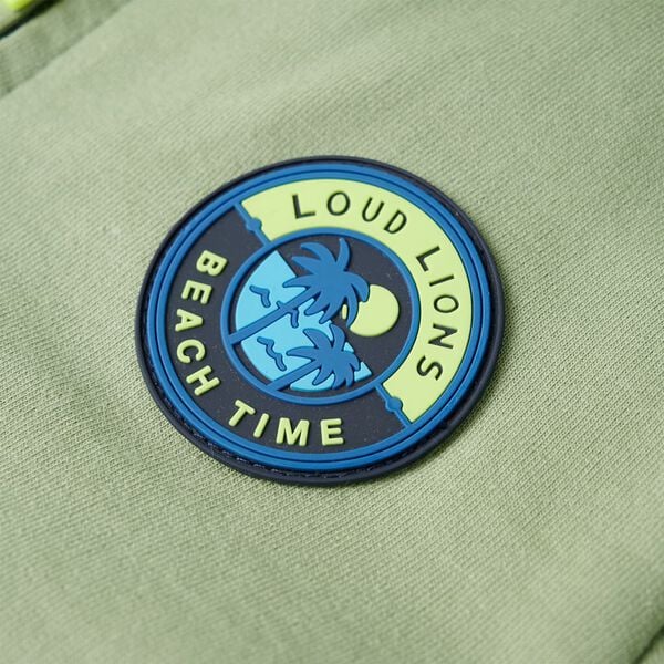 Lasten vetoketjullinen huppari vaalea khaki 116