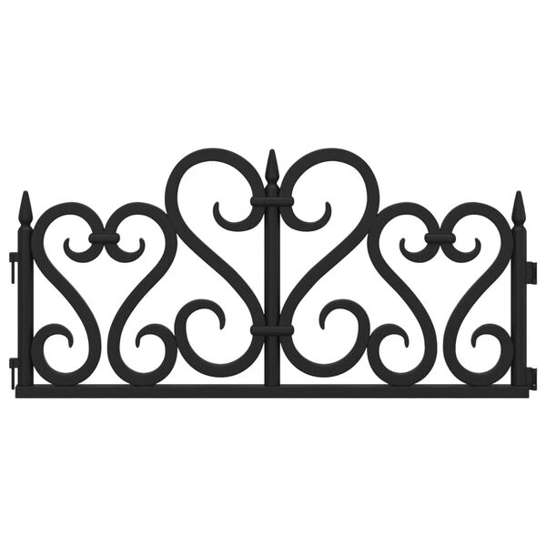 vidaXL Nurmikonreunukset 17 kpl musta 10 m PP