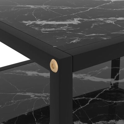 vidaXL Konsolipöytä musta 50x40x40 cm karkaistu lasi