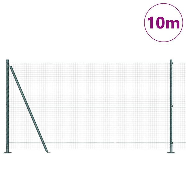 vidaXL Aitalatu Vihre&auml; 10 x 1,2 m (25 x 25 mm verkko) Ter&auml;s ja PVC