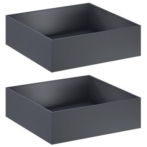 vidaXL Puutarha ruukku 2 kpl Antrasiitti 100 x 100 x 30 cm