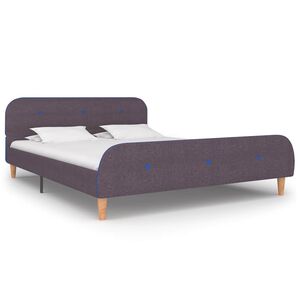 vidaXL S&auml;ngynrunko ilman patjaa Taupe Kangas 135x190 cm
