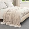 vidaXL Heittoviltti Beige 5FT King Size Fleese