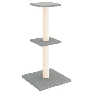 vidaXL Kissan kiipeilypuu sisal- raapimispylv&auml;ill&auml; vaaleanharmaa 73 cm