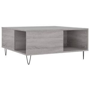 vidaXL Sohvap&ouml;yt&auml; harmaa Sonoma 80x80x36,5 cm tekninen puu