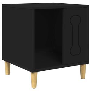 vidaXL Koirankoppi Musta 44 x 42 x 49 cm Tekninen puu