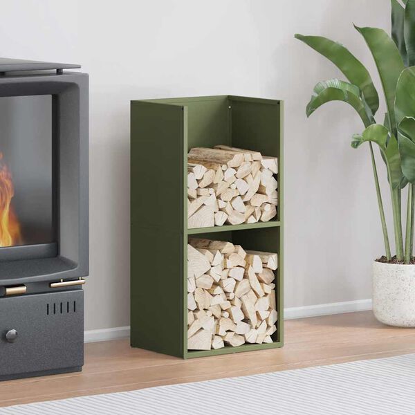 vidaXL Polttopuuteline 40x30x80 cm kylm&auml;valssattu ter&auml;s