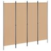 vidaXL 4-paneelinen huoneen jakaja Beige 200 x 180 cm Kangas