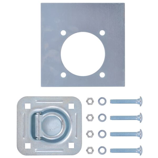 vidaXL Kiinnitysrenkaat Per&auml;k&auml;rryyn 6 kpl Galvanoitu Ter&auml;s 2000 kg