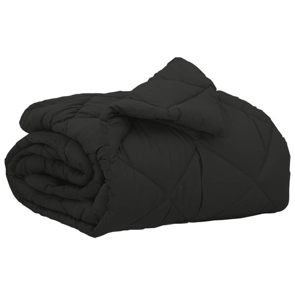 vidaXL Koko Vuoden Peitto Musta 200 x 135 cm Mikrokuitu