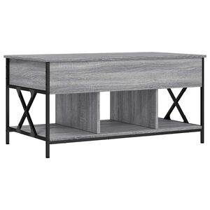 vidaXL Sohvap&ouml;yt&auml; harmaa Sonoma 100x55x50 cm tekninen puu ja metalli