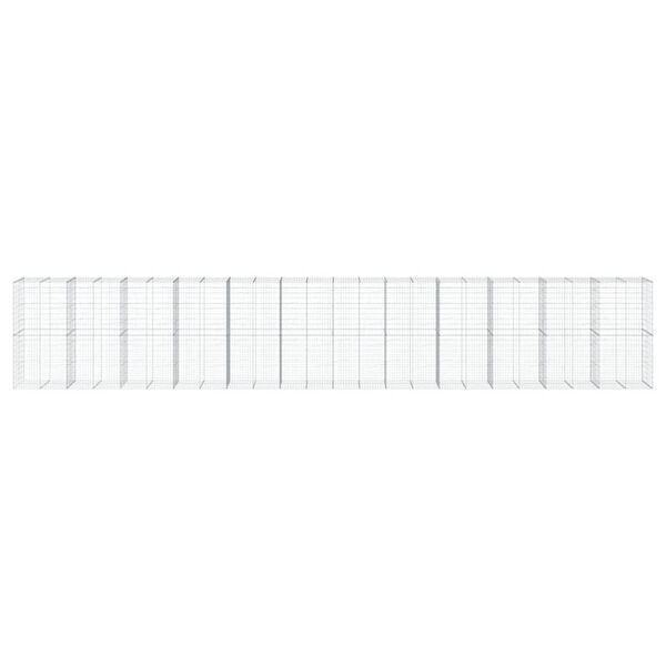 vidaXL Kivikori katolla 1200x100x200 cm galvanoitu rauta