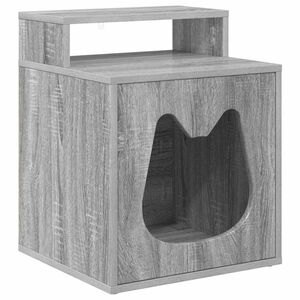 vidaXL Kissatalo Harmaa Sonoma 42,5 x 40 x 53,5 cm Tekninen puu