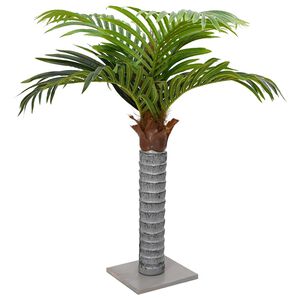 vidaXL keinotekoinen palmu 6 lehte&auml; 100 cm vihre&auml;